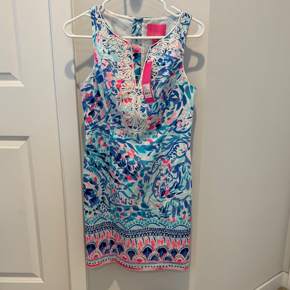 NWT Lilly Pulitzer Vibrant Blue and Pink Mini Dress